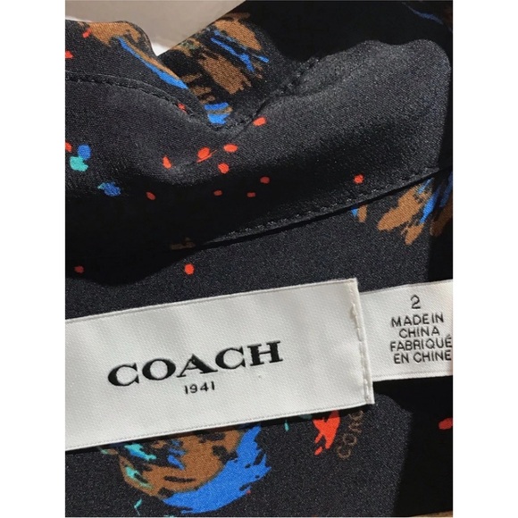 Coach Black Dress Silk Western Maxi - Picture 3 of 6